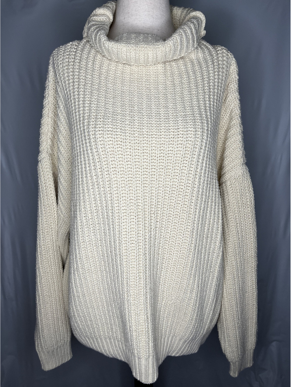 Preloved Free People Women's Cream Sweater Size Small